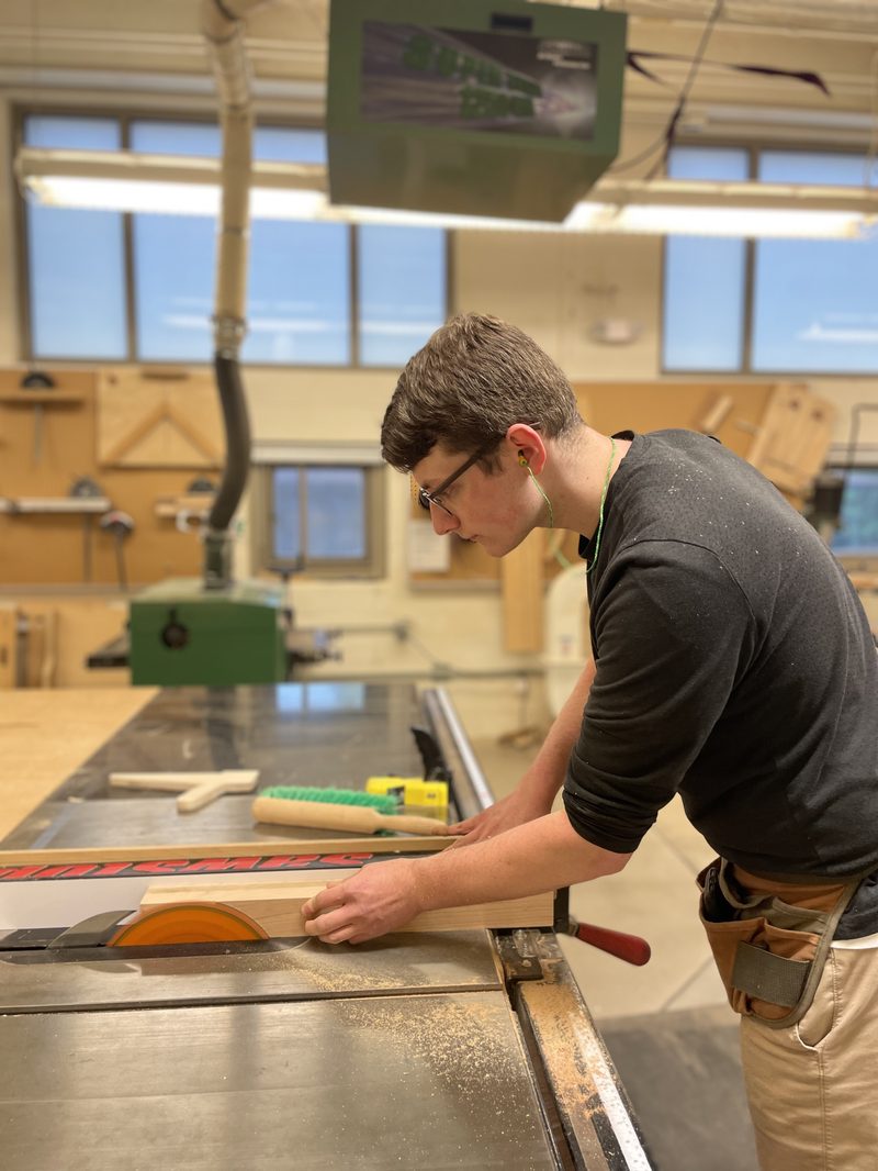 Daniel Robinson at the table saw