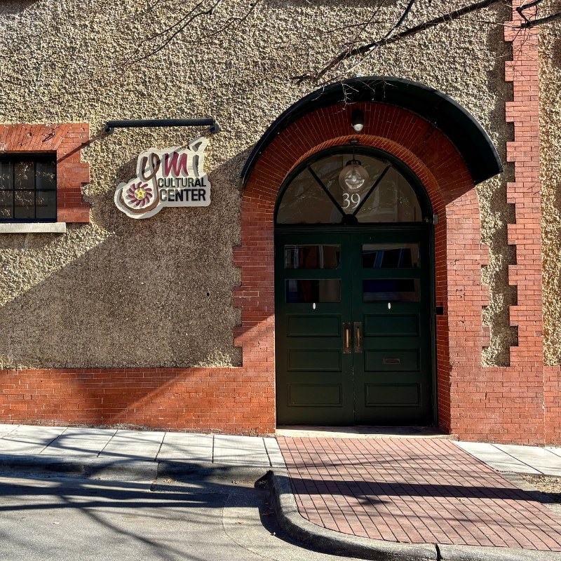 YMI Cultural Center entrance on the corner of Eagle and Market Streets, downtown Asheville