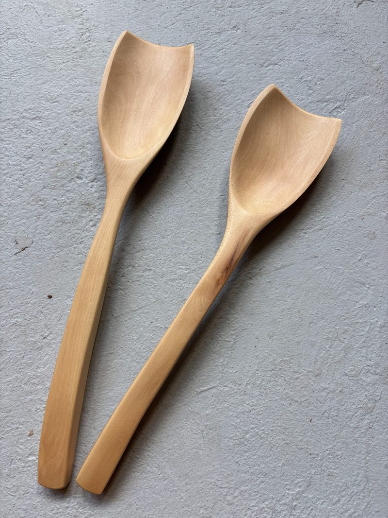 Dogwood salad servers by Paul Eisenhauer
